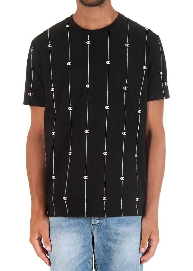 Tricou Champion Black Crewneck T-Shirt With Logo Black