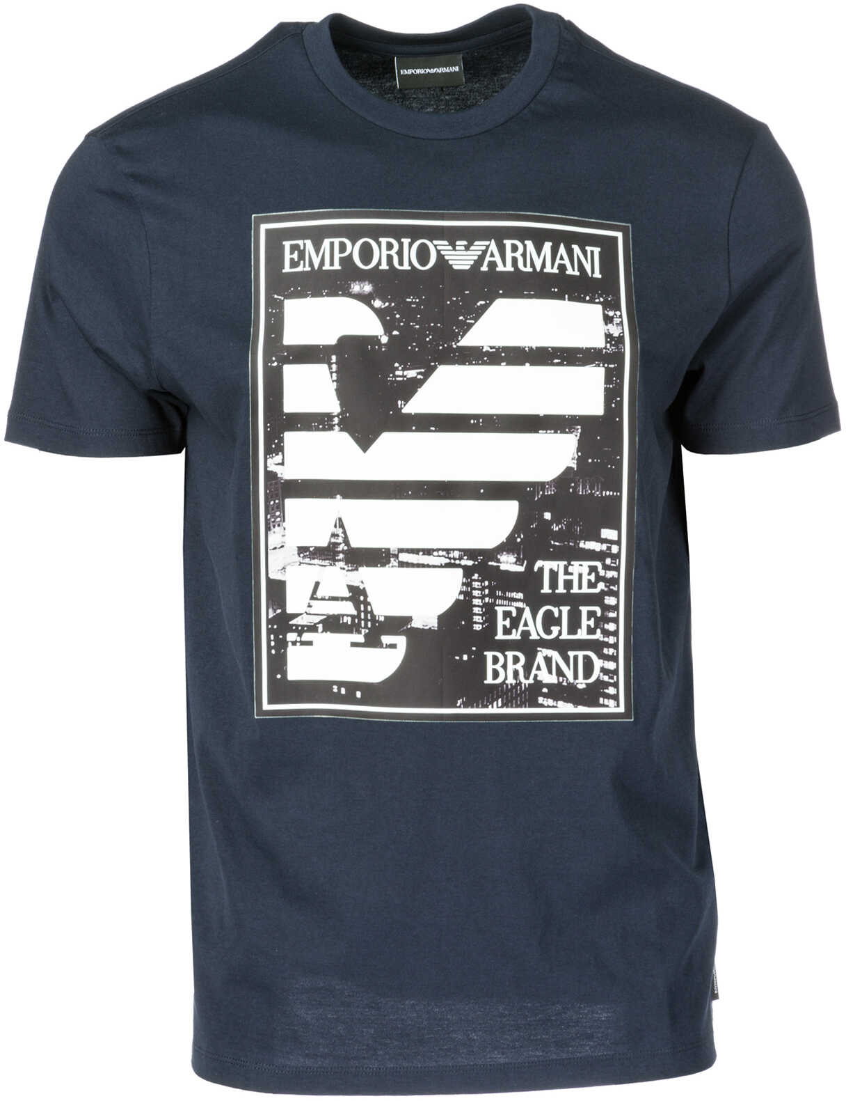 Tricou Emporio Armani Neckline Jumper Blue