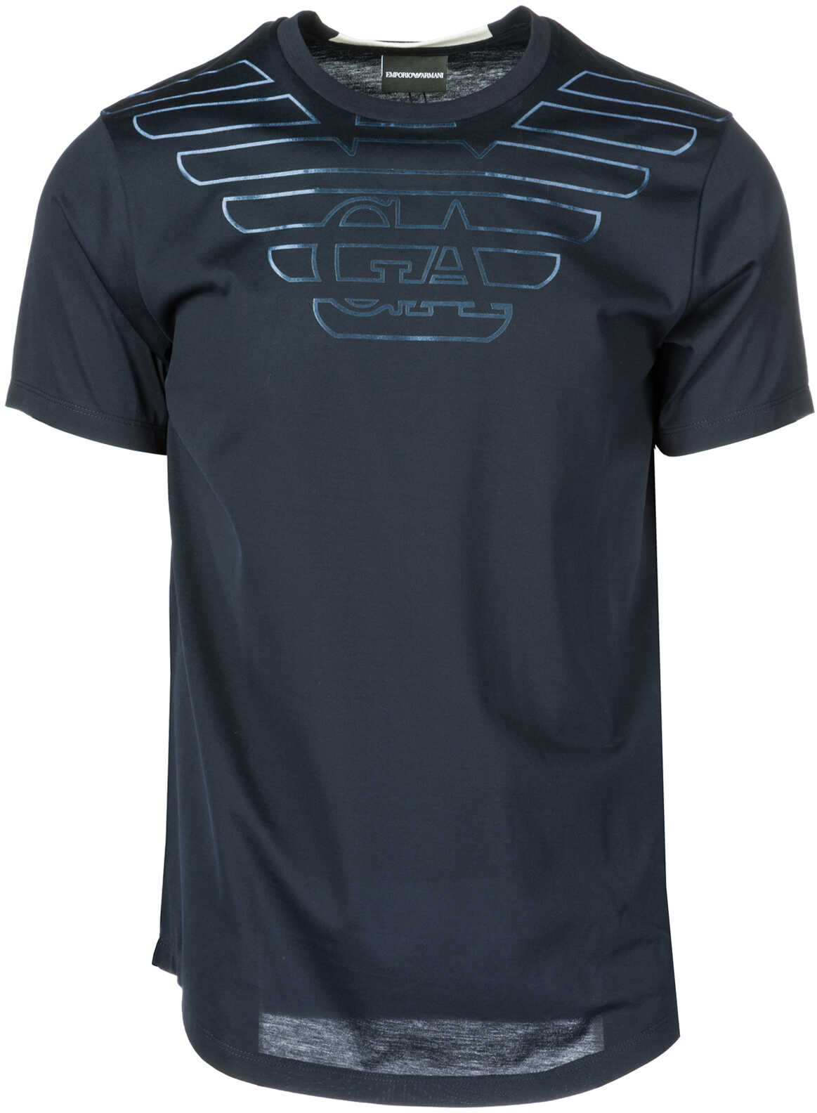 Tricou Emporio Armani Neckline Jumper Blue