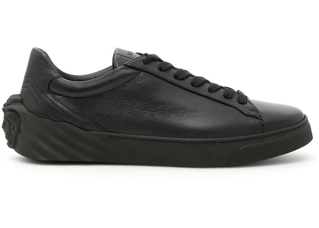 Tenis Versace Calfskin Sneakers* NERO