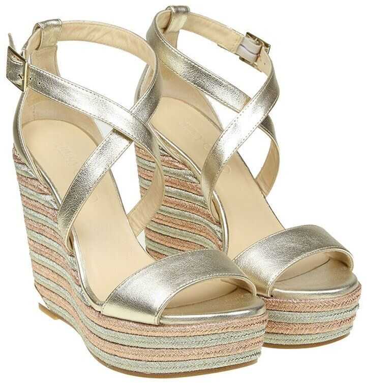 Jimmy Choo Portia Wedge Sandals* Metallic