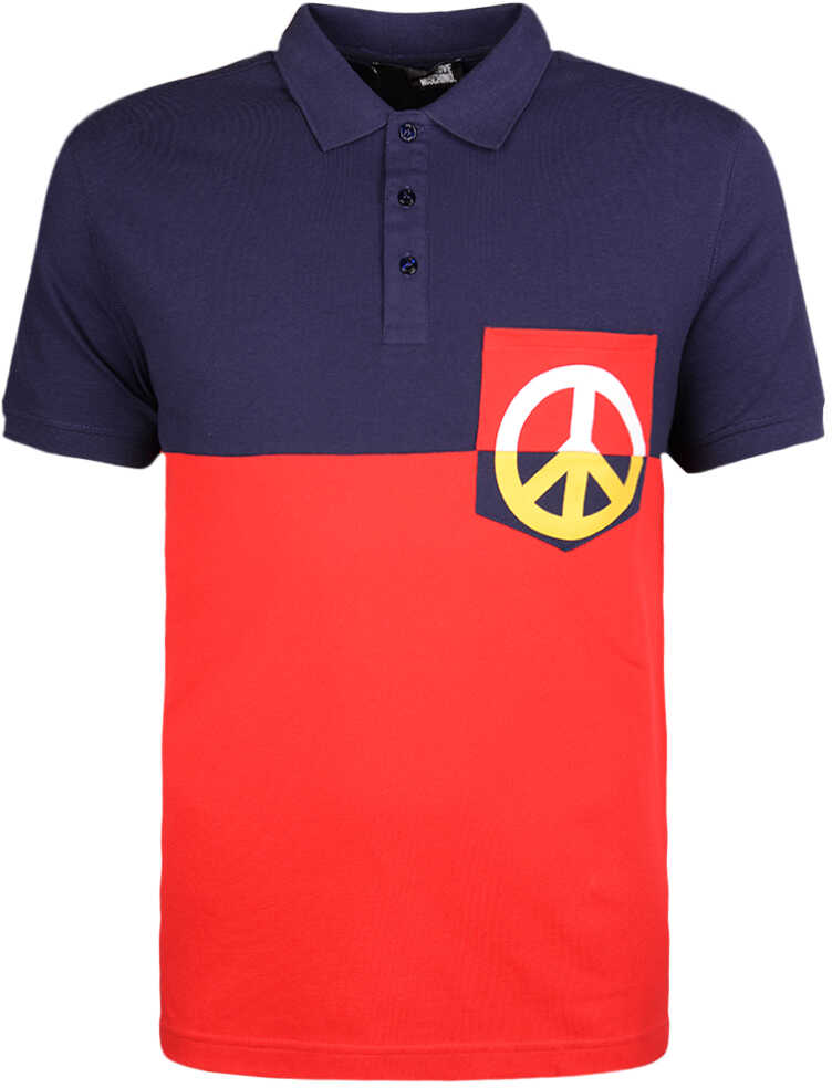 Tricou LOVE Moschino Koszulka Polo Czerwony, Granatowy