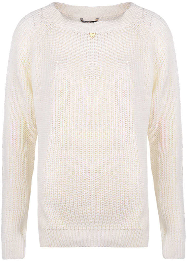 Pulover GUESS Sweter Kremowy
