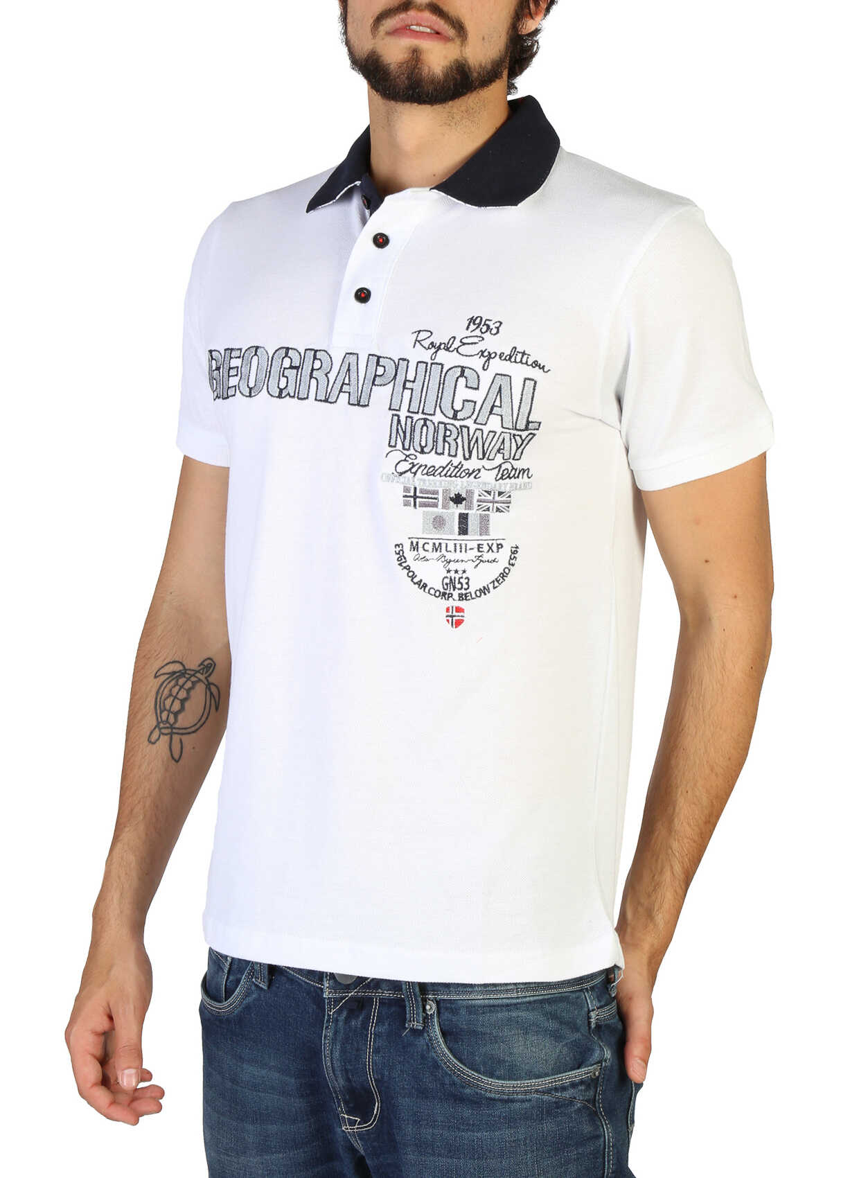 Tricou Geographical Norway Kilitary_Man White