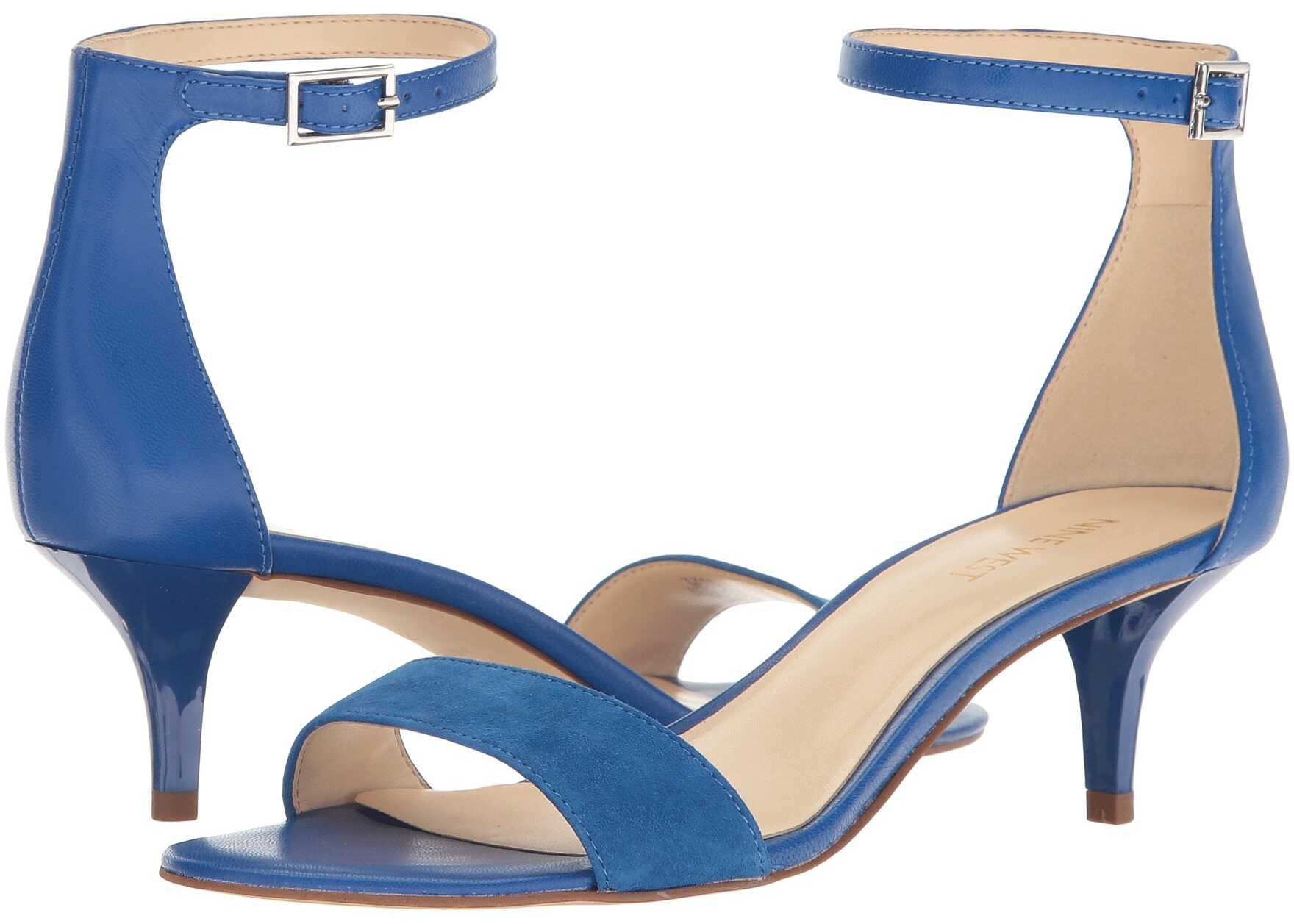 Sandala Nine West Leisa Heel Sandal Blue Leather