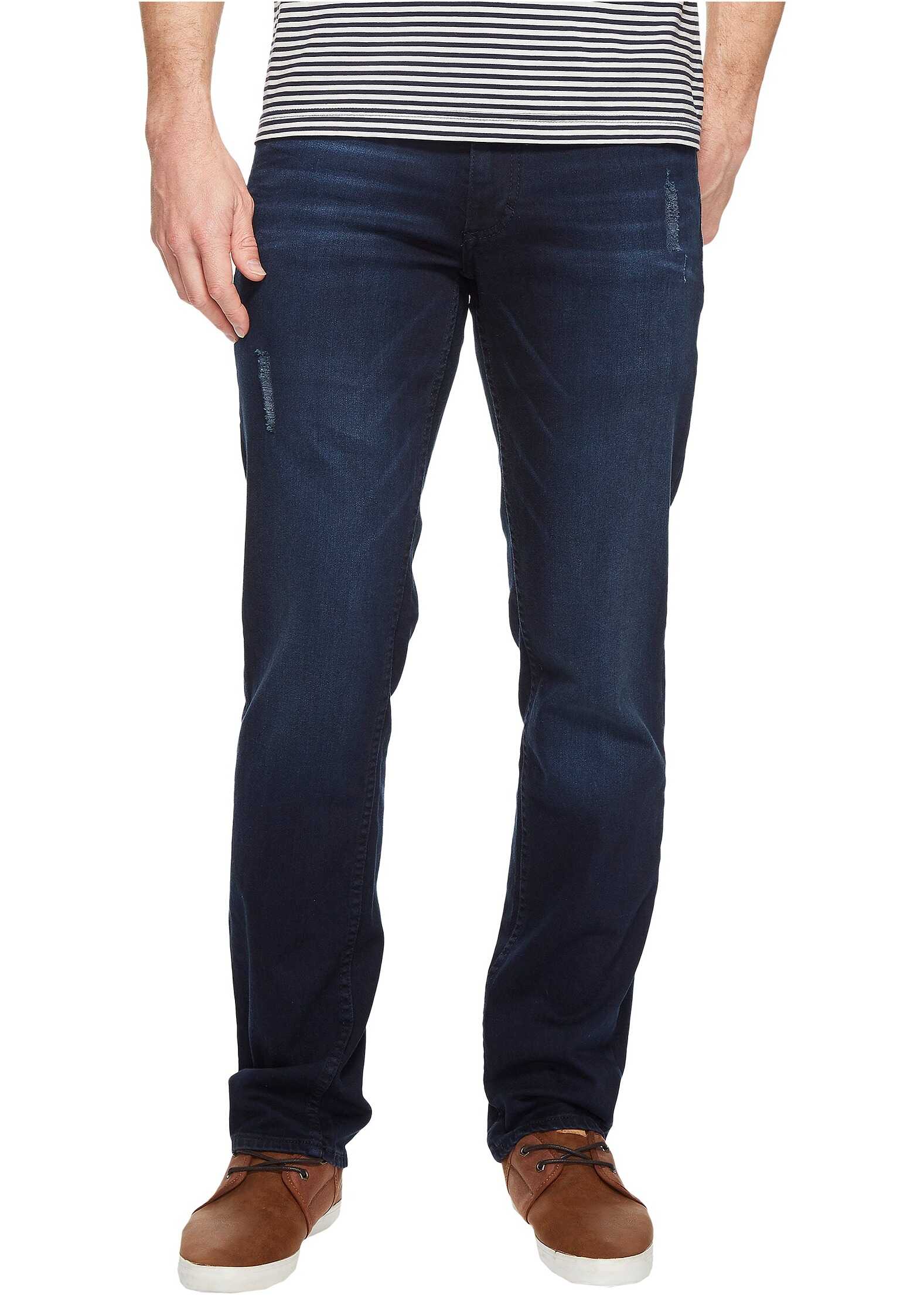 Blug Calvin Klein Jeans Slim Straight Jeans in Muted Neon Blue Wash* Muted Neon Blue