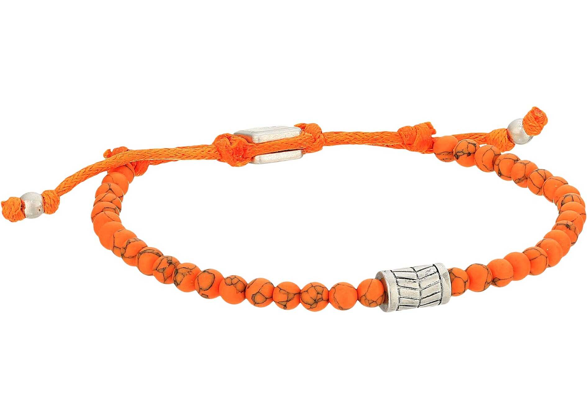 Bratara Fossil Vintage Casual Beaded Bracelet Silver Tone 1
