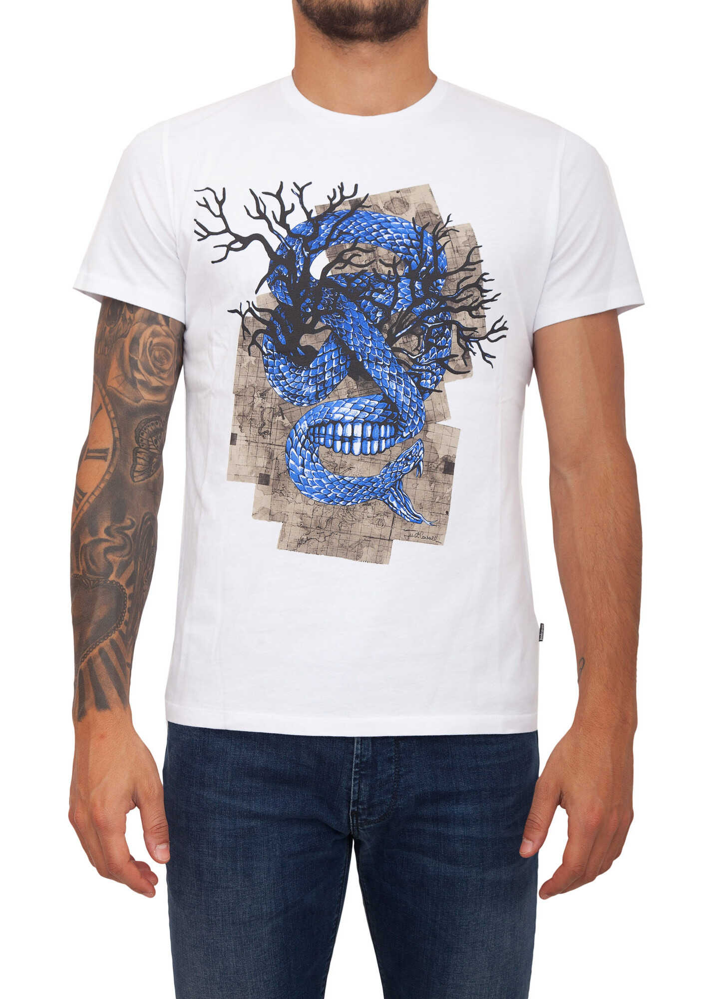 Tricou Just Cavalli D3008D9E WHITE