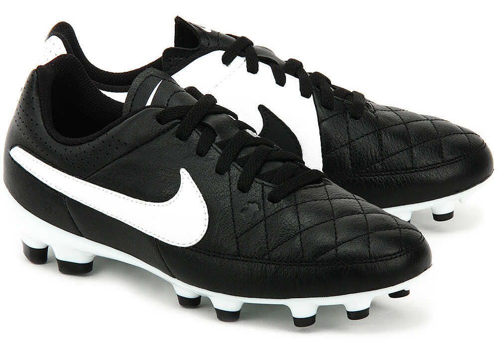 Tenis Nike JR Tiempo Genio Leather FG Czarny