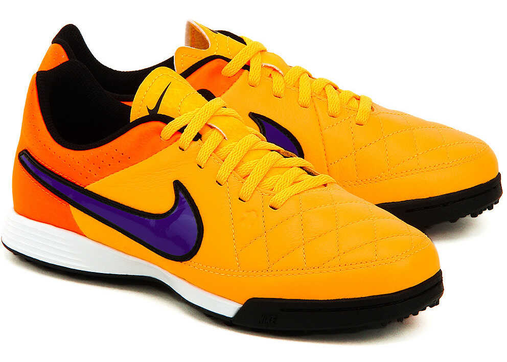 Tenis Nike JR Tiempo Genio Leather TF Pomarańczowy