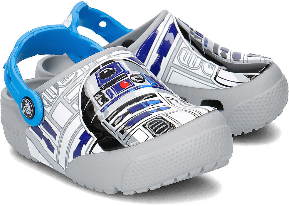 Slap Crocs Crocsfunlab Lights Szary