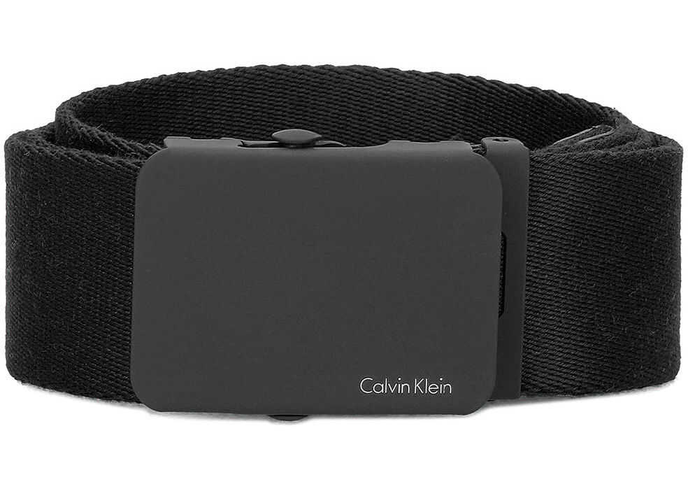 Curea Calvin Klein Canvas Adj Plaque Czarny