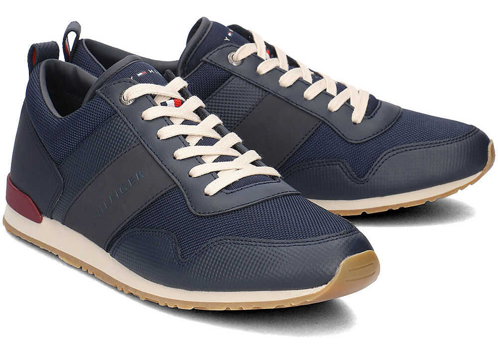 Tenis Tommy Hilfiger Iconic Mesh Mix Runner Granatowy