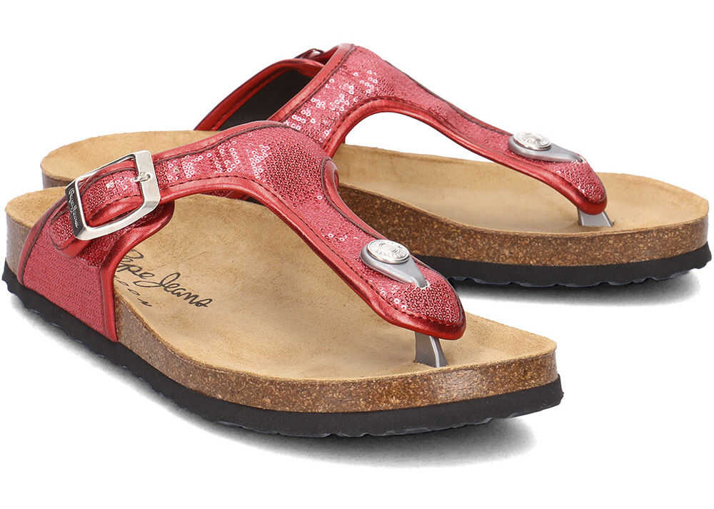 Slap Pepe Jeans Oban Sequins Czerwony