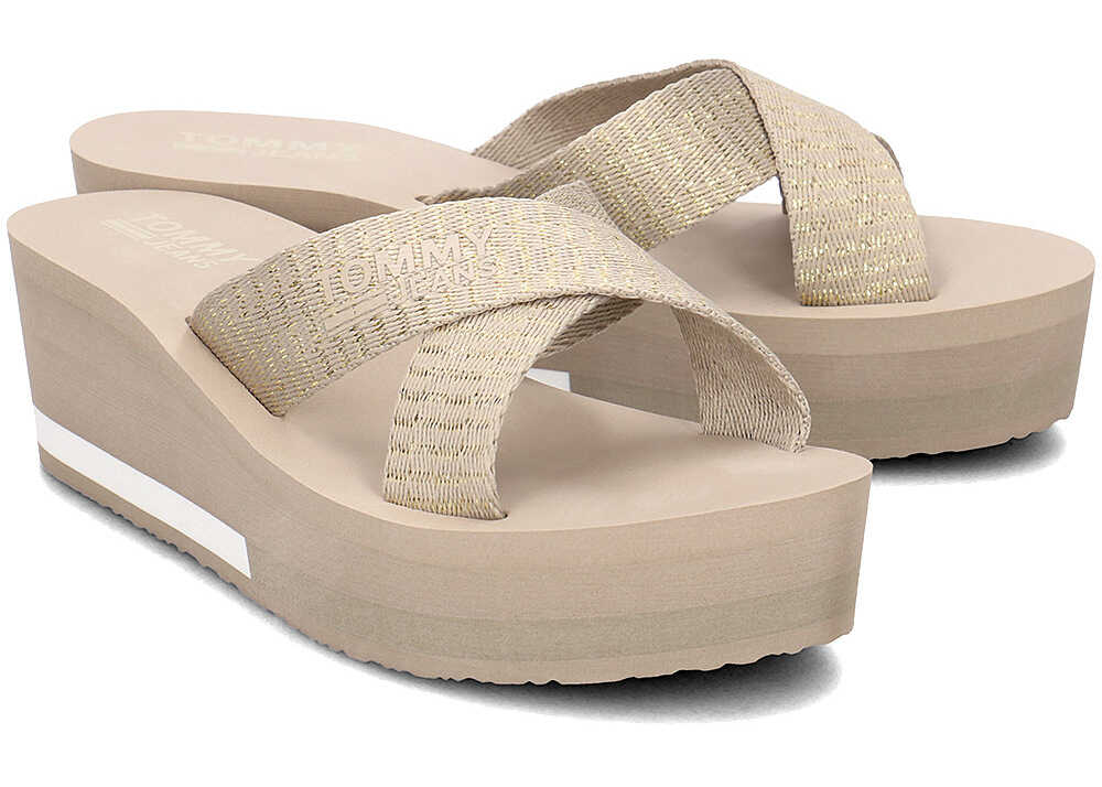 Slap Tommy Hilfiger Sporty Mid Beach Beżowy