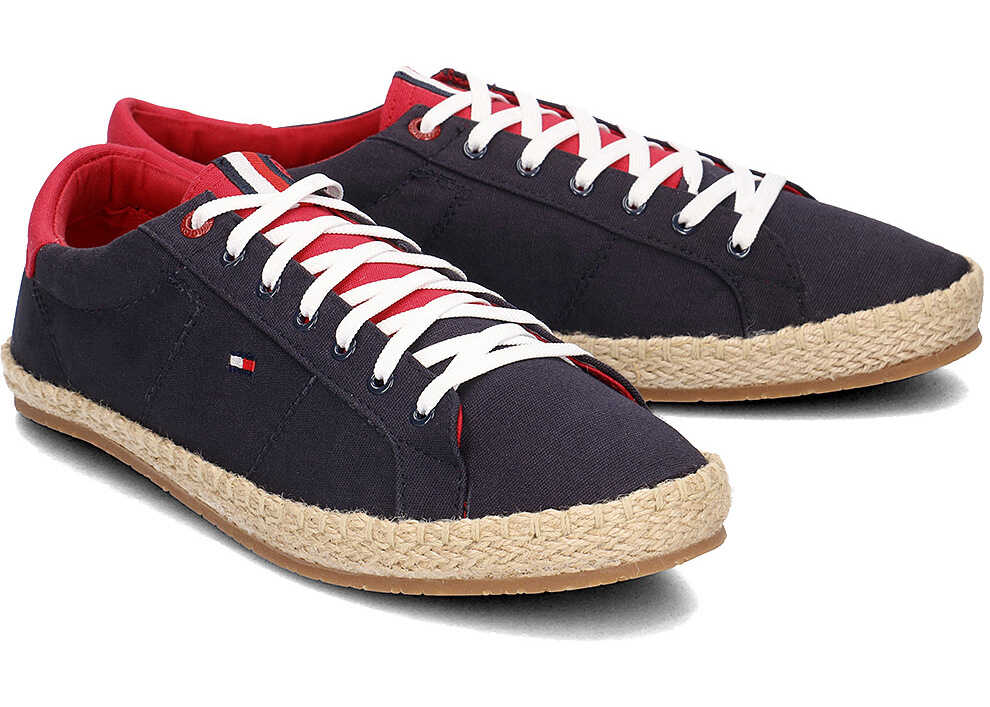Tenis Tommy Hilfiger Textile Lace Up Granatowy
