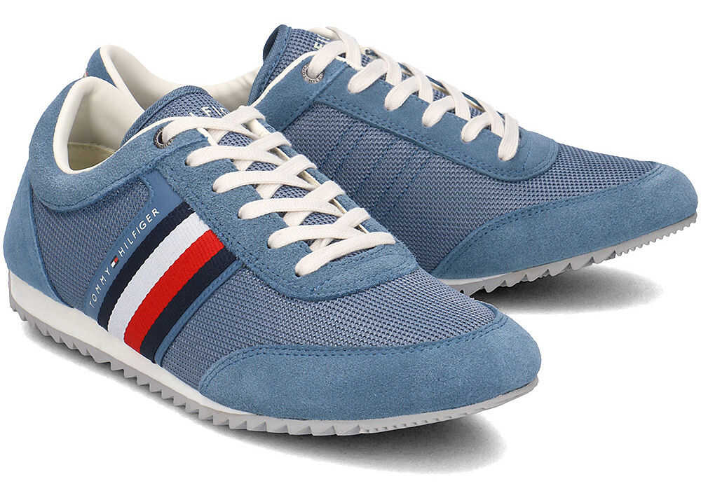 Tenis Tommy Hilfiger Corporate Material Mix Runner Niebieski