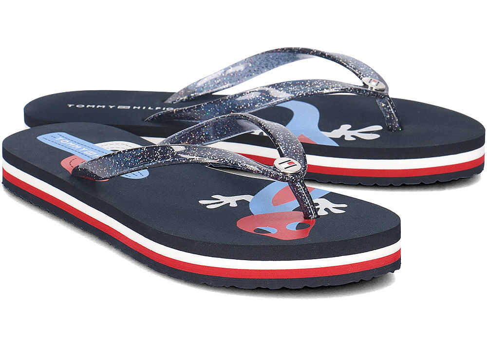 Slap Tommy Hilfiger Playful Print Beach Granatowy