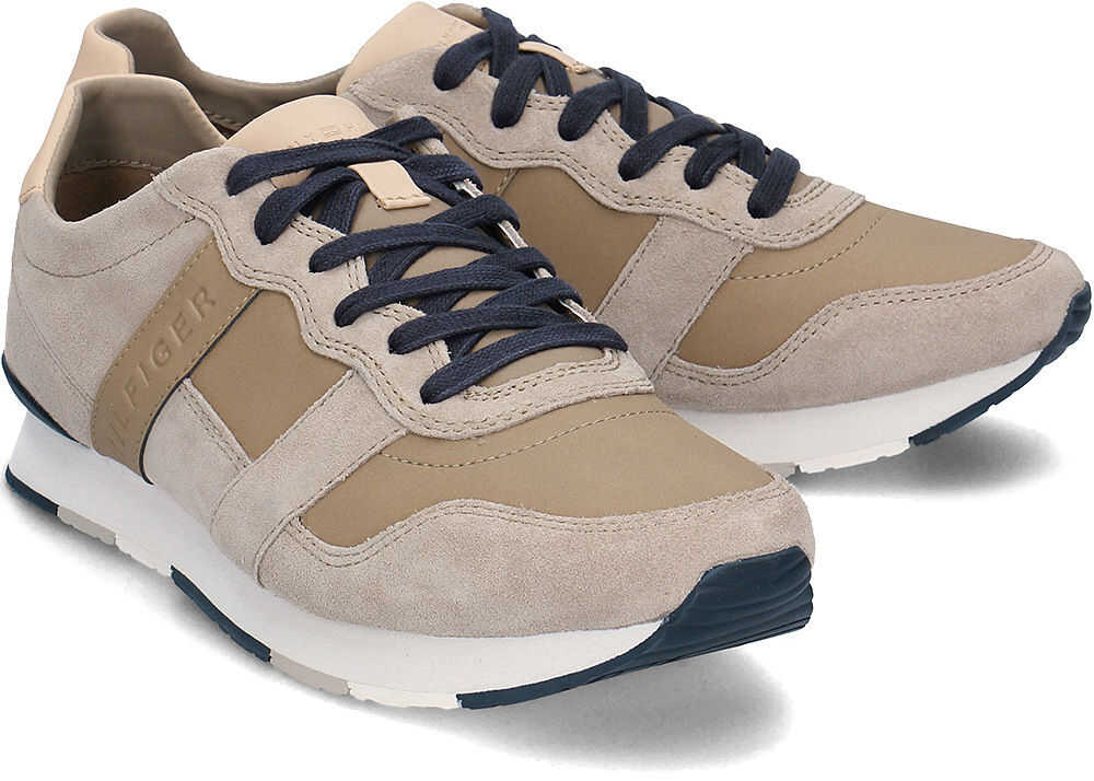 Tenis Tommy Hilfiger City Casual Material Mix Runner Szary