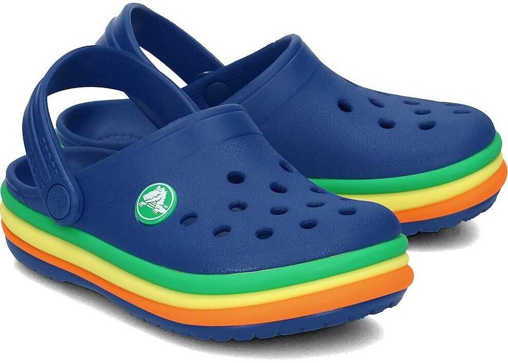 Slap Crocs Rainbow Band Clog Granatowy