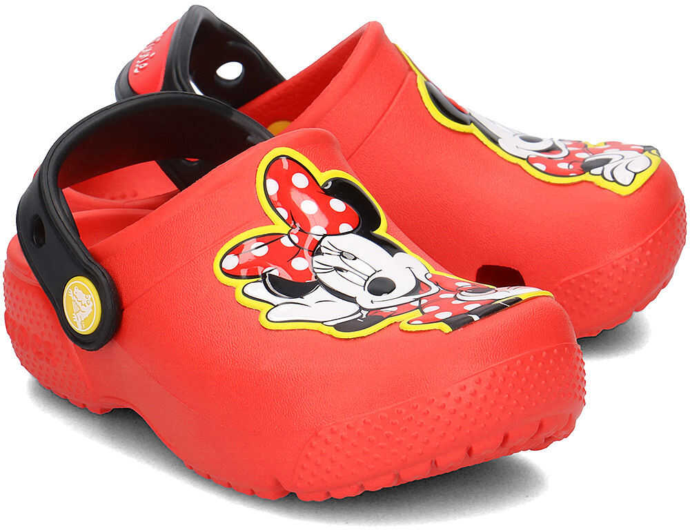 Slap Crocs Fun Lab Minnie Clog Czerwony