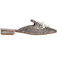 Mocasini Women's Silver Mules Femei