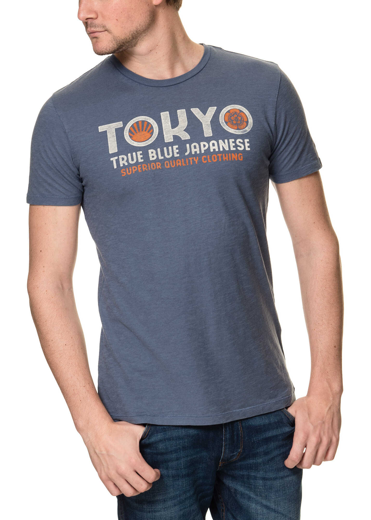 Tricou JACK & JONES Keith Men's Light Blue T Shirt* Vintage Indigo