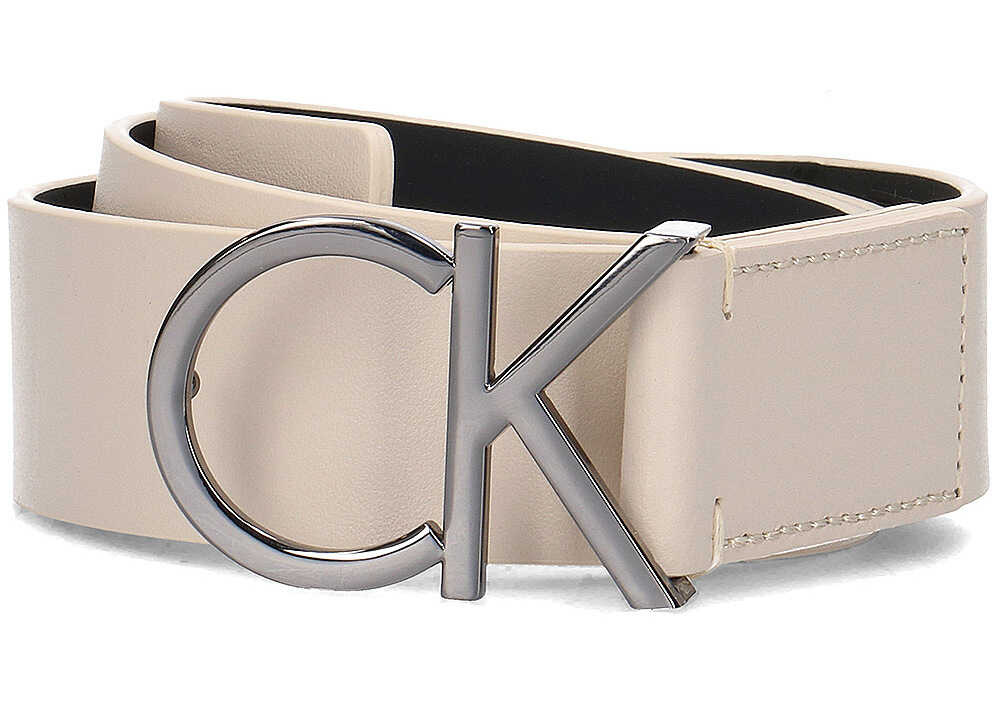 Curea Calvin Klein Logo Belt 3.5 Beżowy