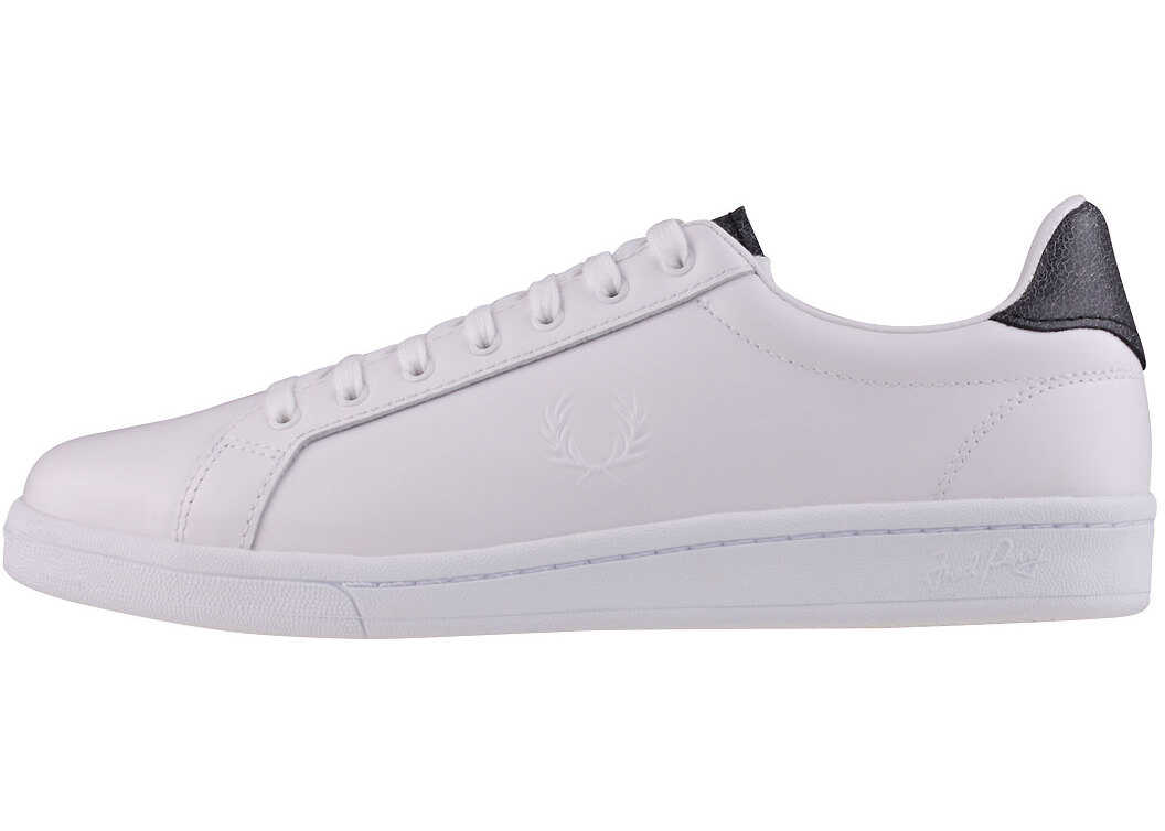 Tenis Fred Perry B721 Premium Unisex Trainers In White Black* White
