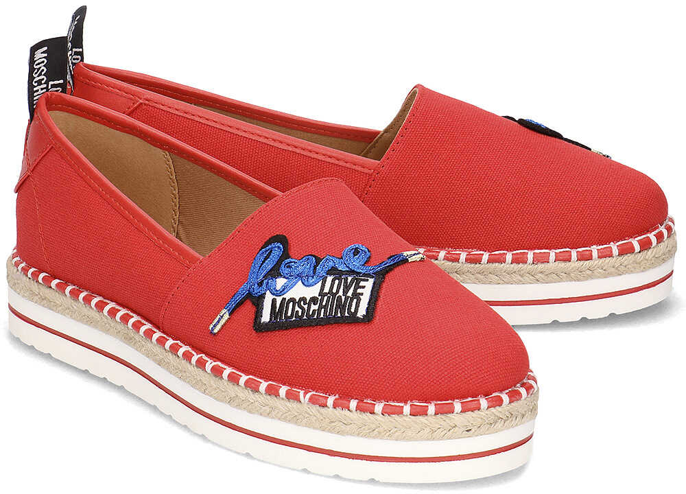 Espadrila LOVE Moschino C2E4172B Czerwony