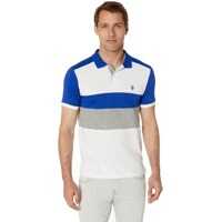 Tricouri Polo Slim Fit Chest Stripe Color Block Polo Shirt Barbati