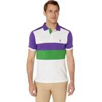 Tricouri Polo Slim Fit Chest Stripe Color Block Polo Shirt Barbati