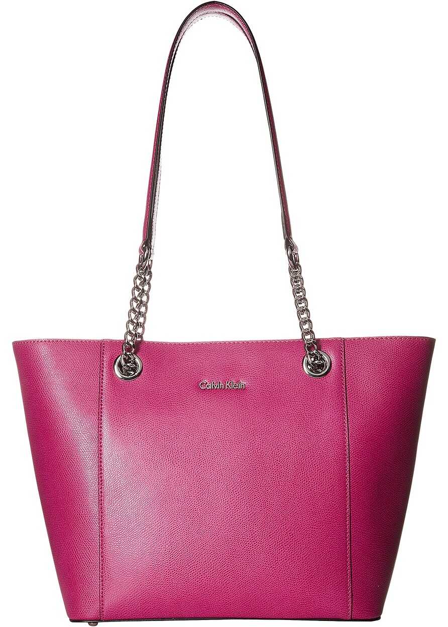 Geanta femei Calvin Klein Saffiano Tote Magenta