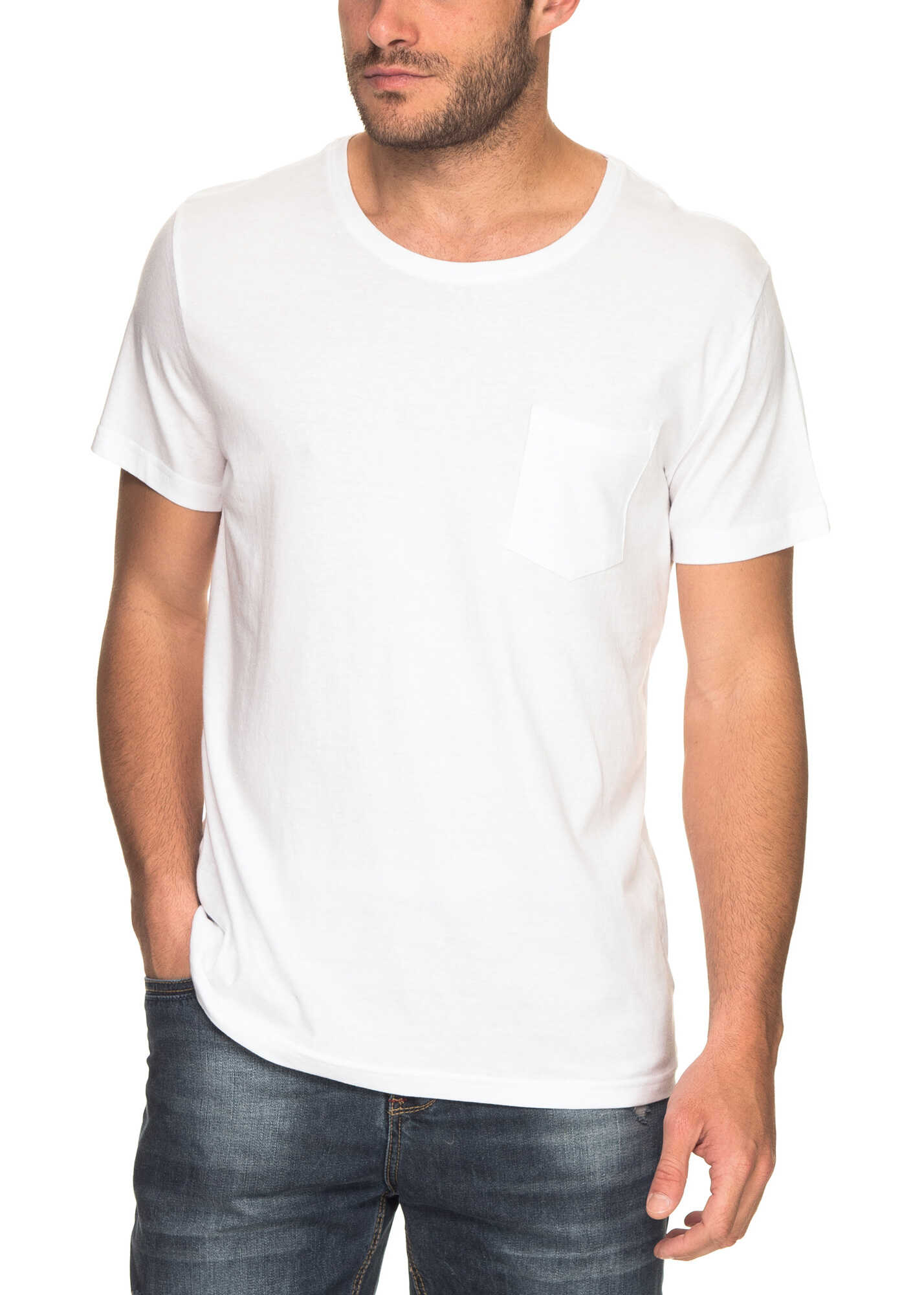 Tricou SUBLEVEL Men's T Shirt In White With Round Neckline* White