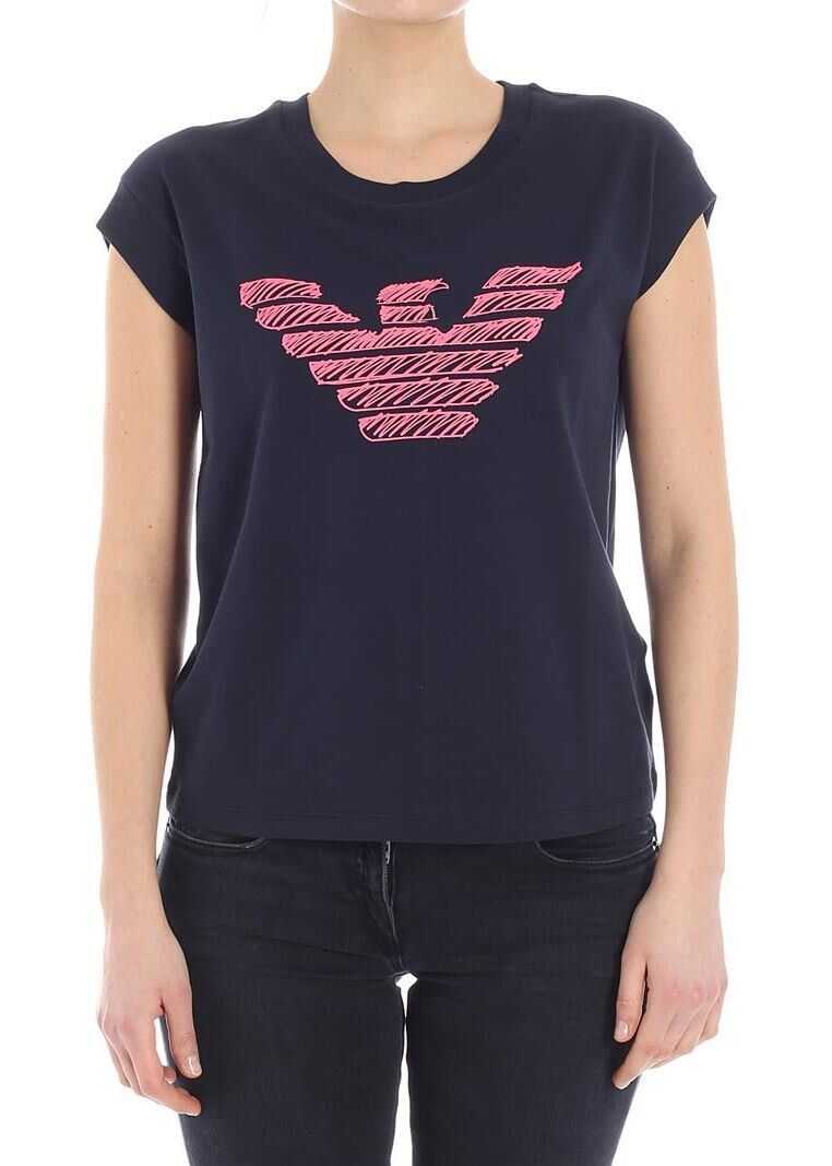 Bluza Emporio Armani Black Top With Logo* Blue