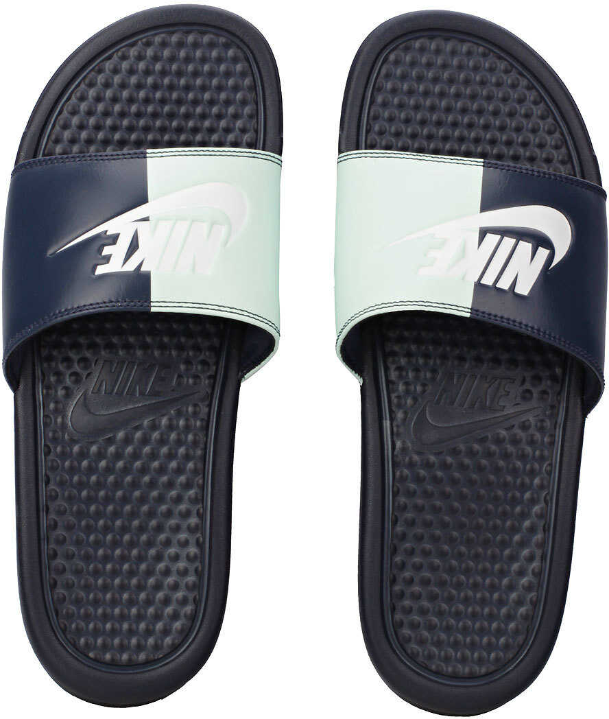Slap Nike Benassi Jdi Slide In Obsidian White* Blue