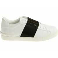 Sneakers White And Green Open Sneakers Barbati