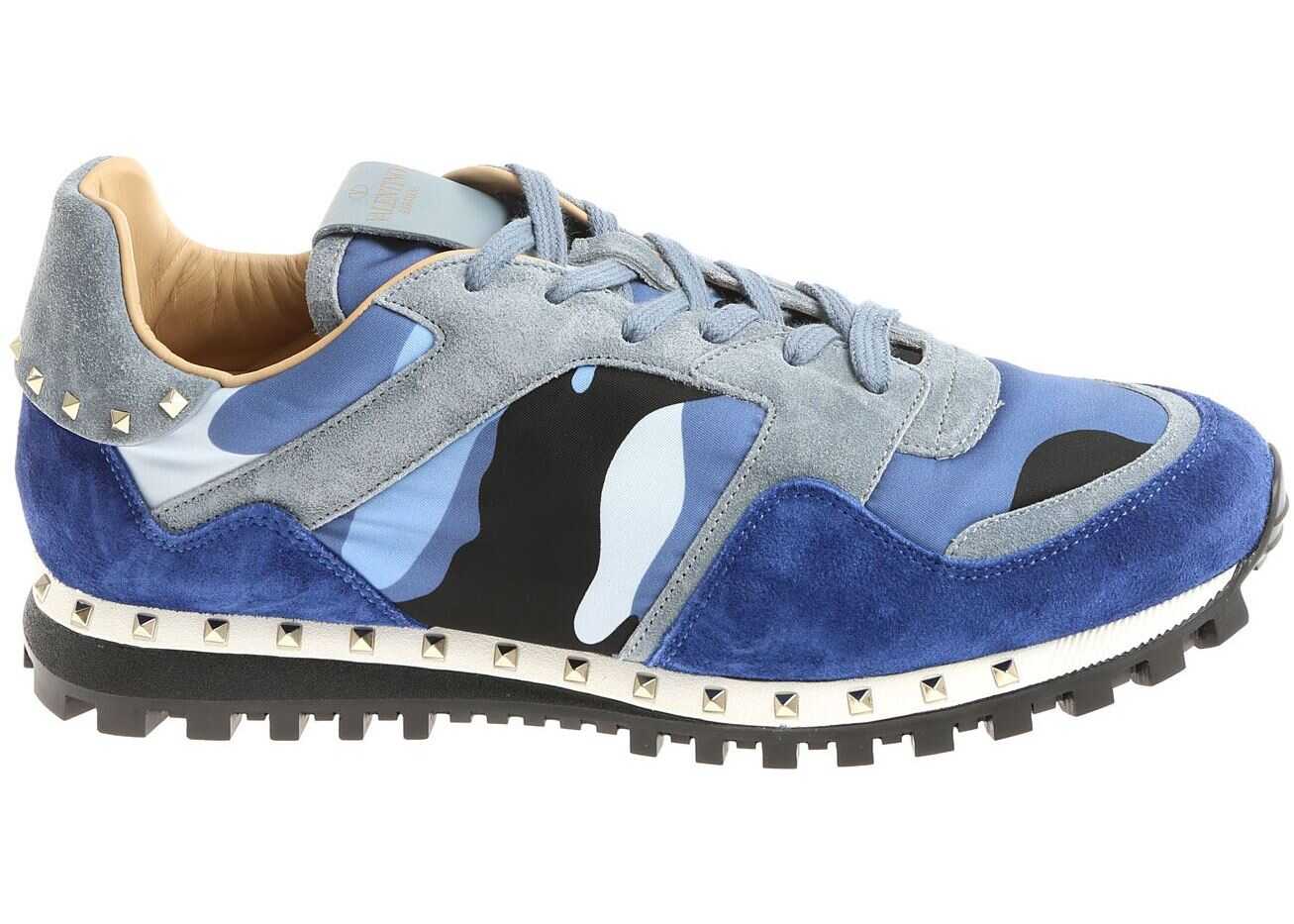 Tenis Valentino Garavani Bluette Camouflage Sneakers Blue