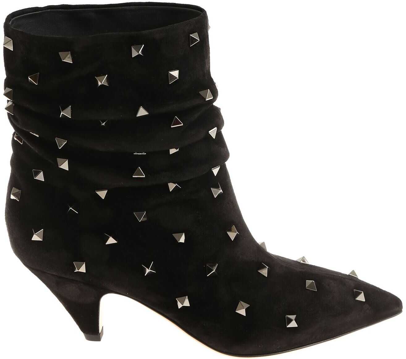 Gheata Valentino Garavani Pointy Ankle Boots With Studs Black