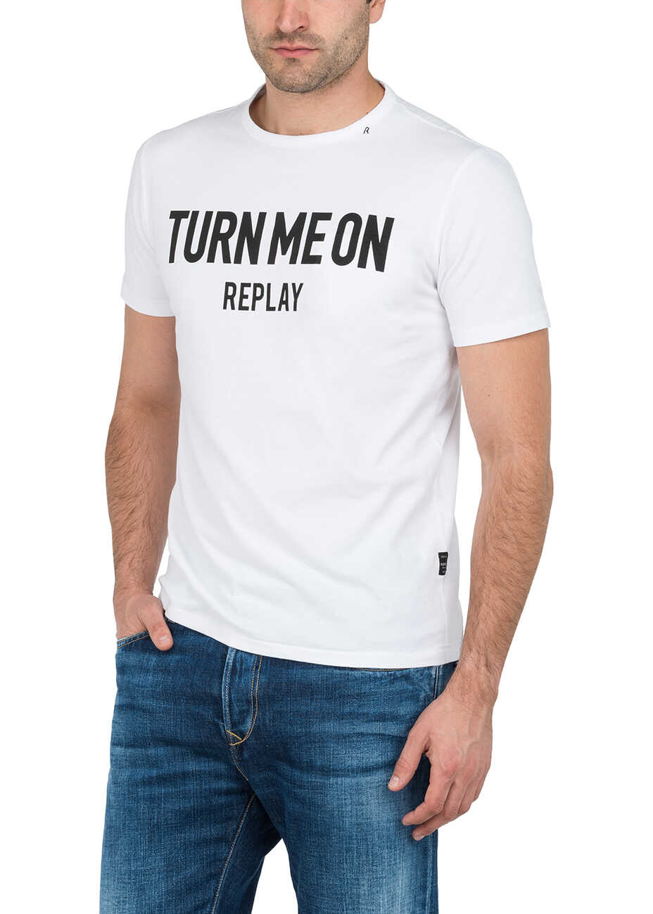 Tricou Replay Men's White T Shirt With Print* White