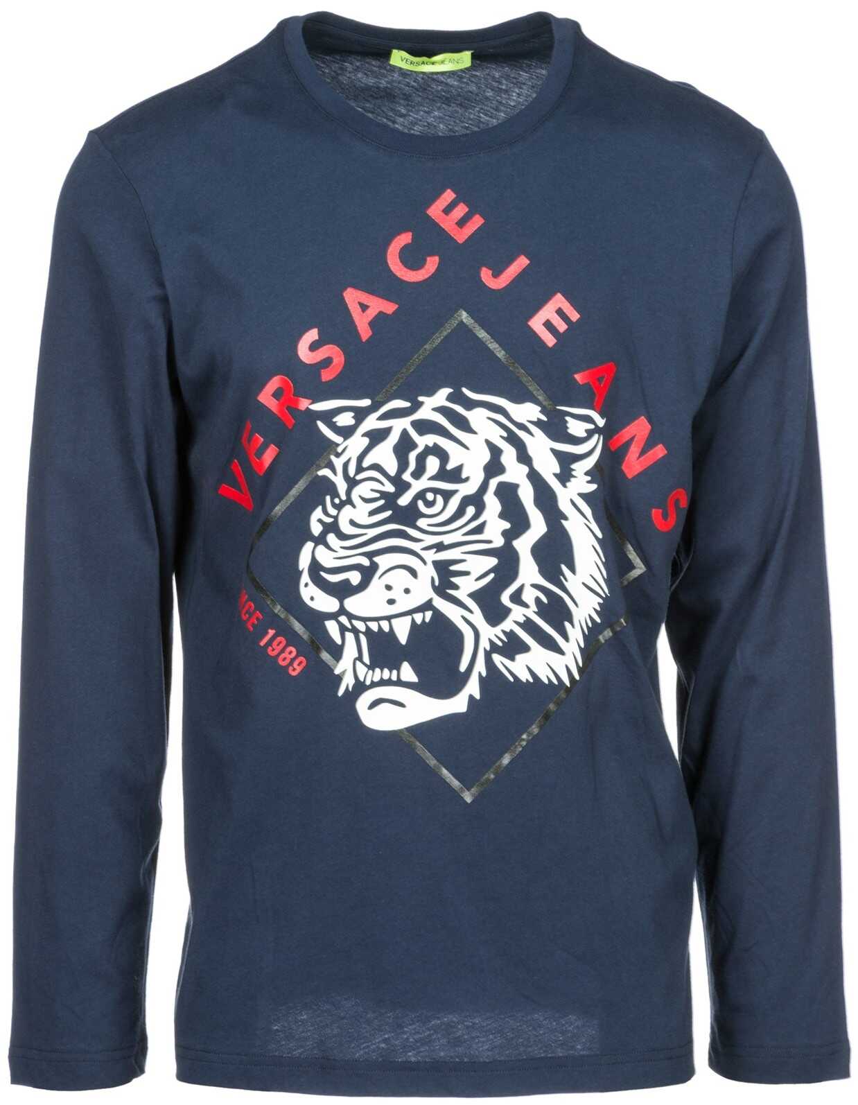 Tricou Versace Jeans Crew Neckline Blue