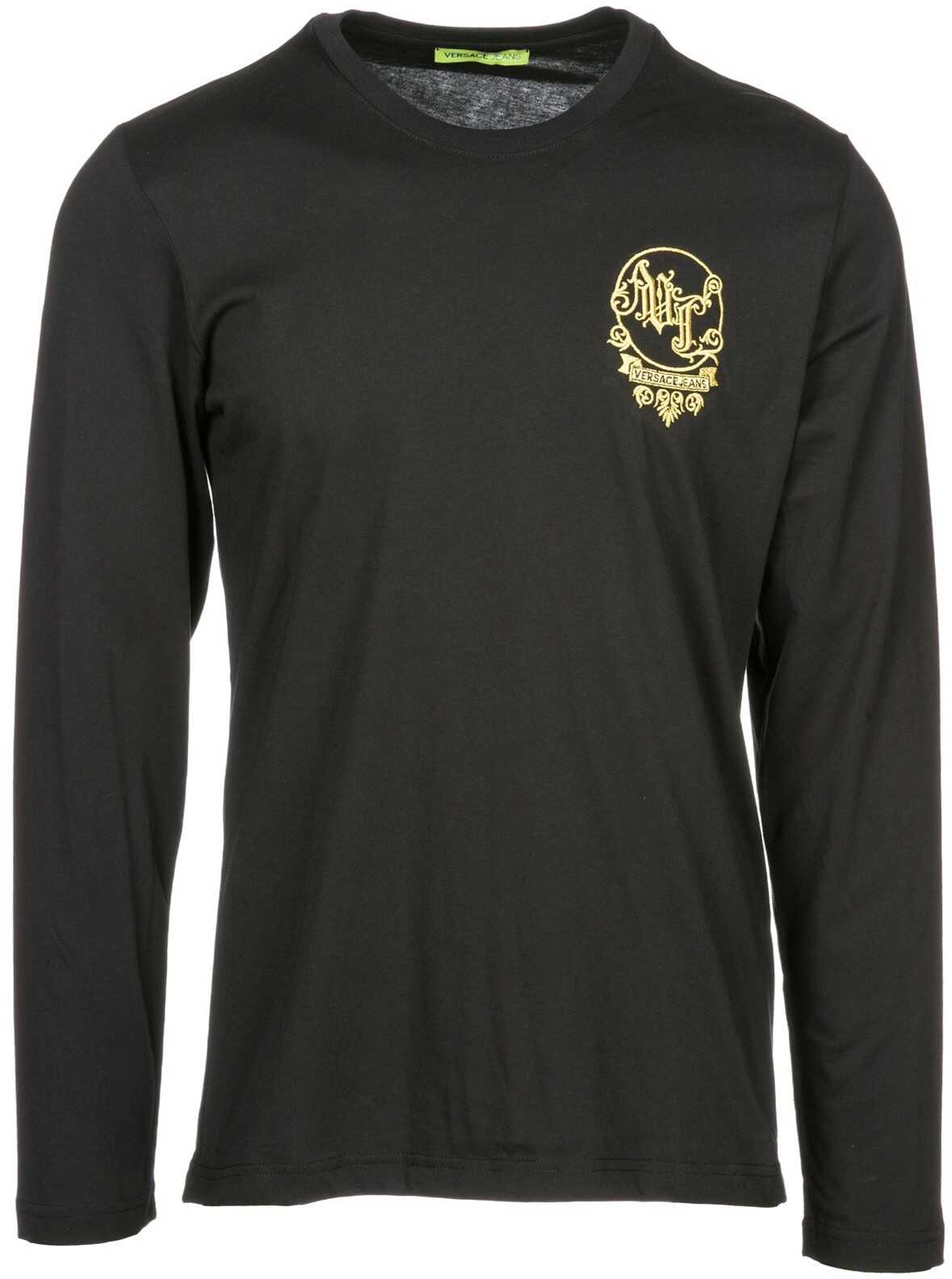 Tricou Versace Jeans Crew Neckline Black