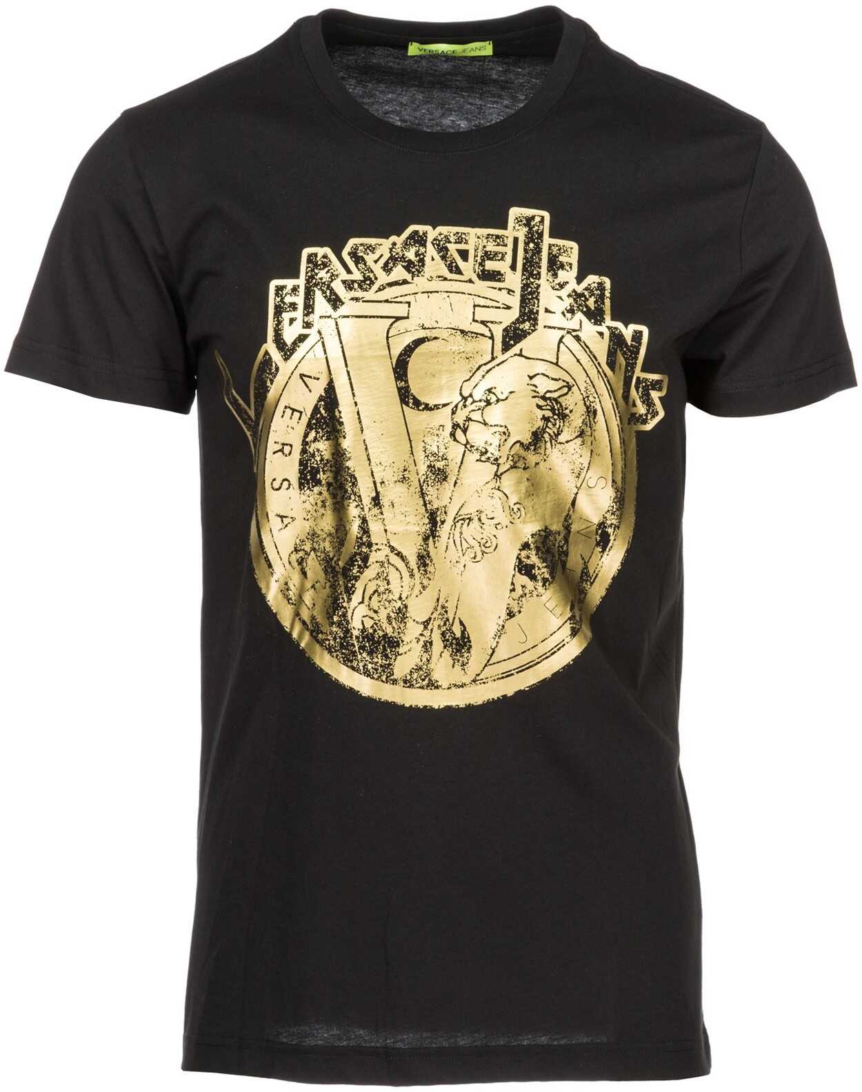 Tricou Versace Jeans Neckline Jumper Black