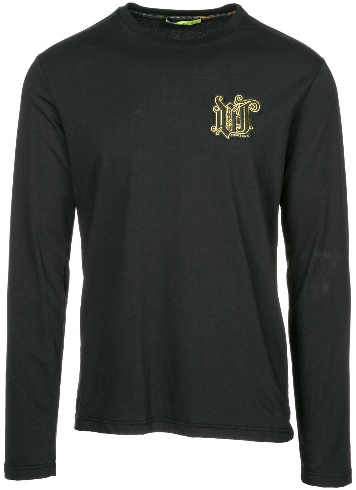 Tricou Versace Jeans Crew Neckline Black