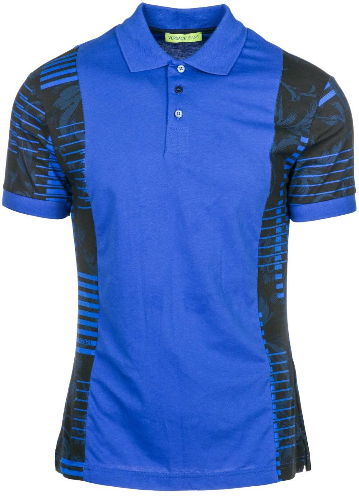 Tricou Versace Jeans Polo Collar Blue