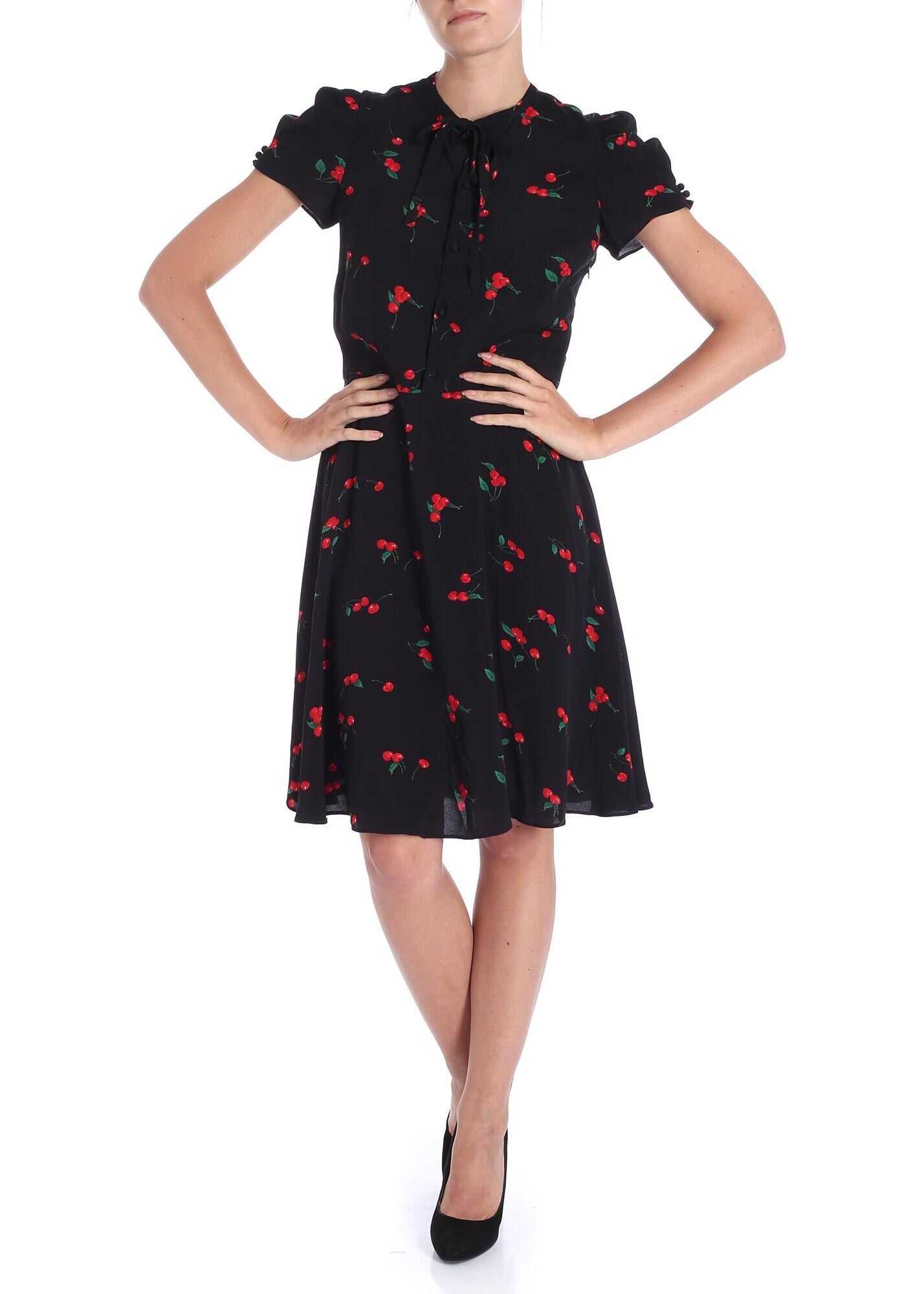 Rochie Ralph Lauren Black Cherry Printed Dress Black