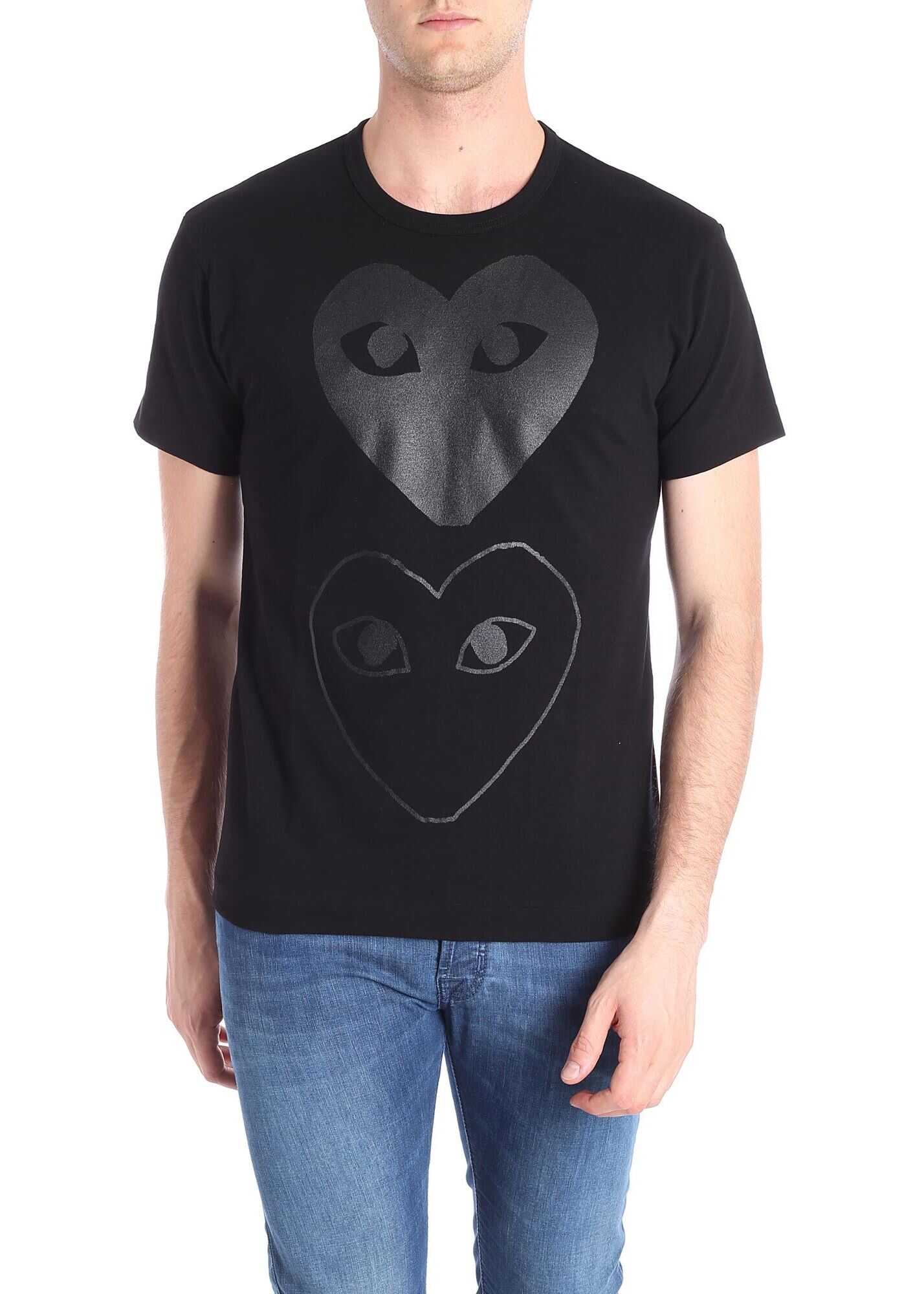 Tricou Comme des Garçons Play Black Heart Veryblack T-Shirt Black