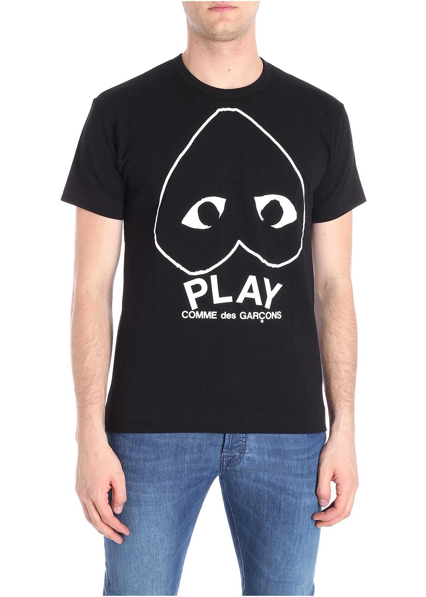 Tricou Comme des Garçons Play Black Heat Play T-Shirt Black