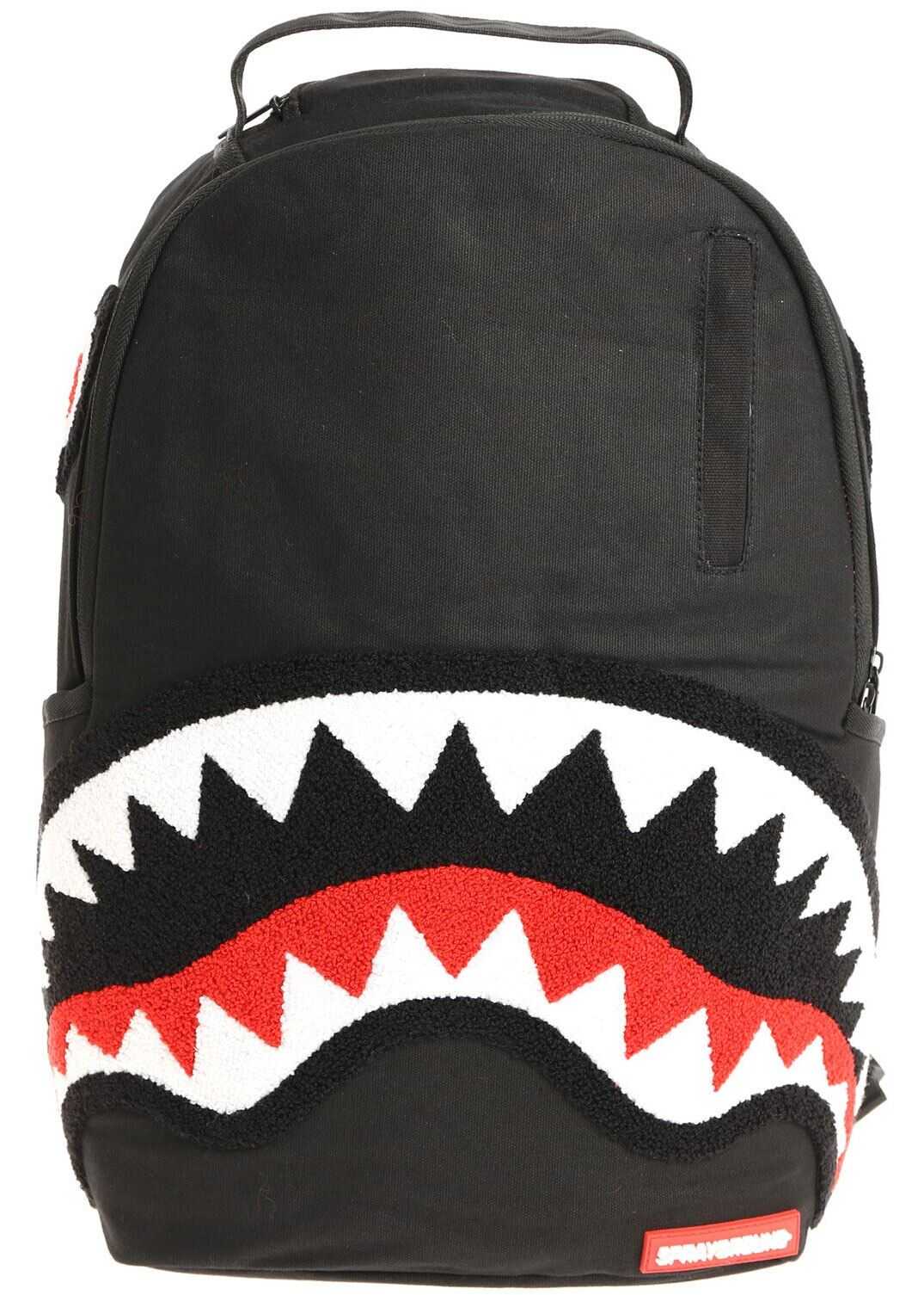 Rucsac Sprayground Gosth Chenille Shark Backpack Black