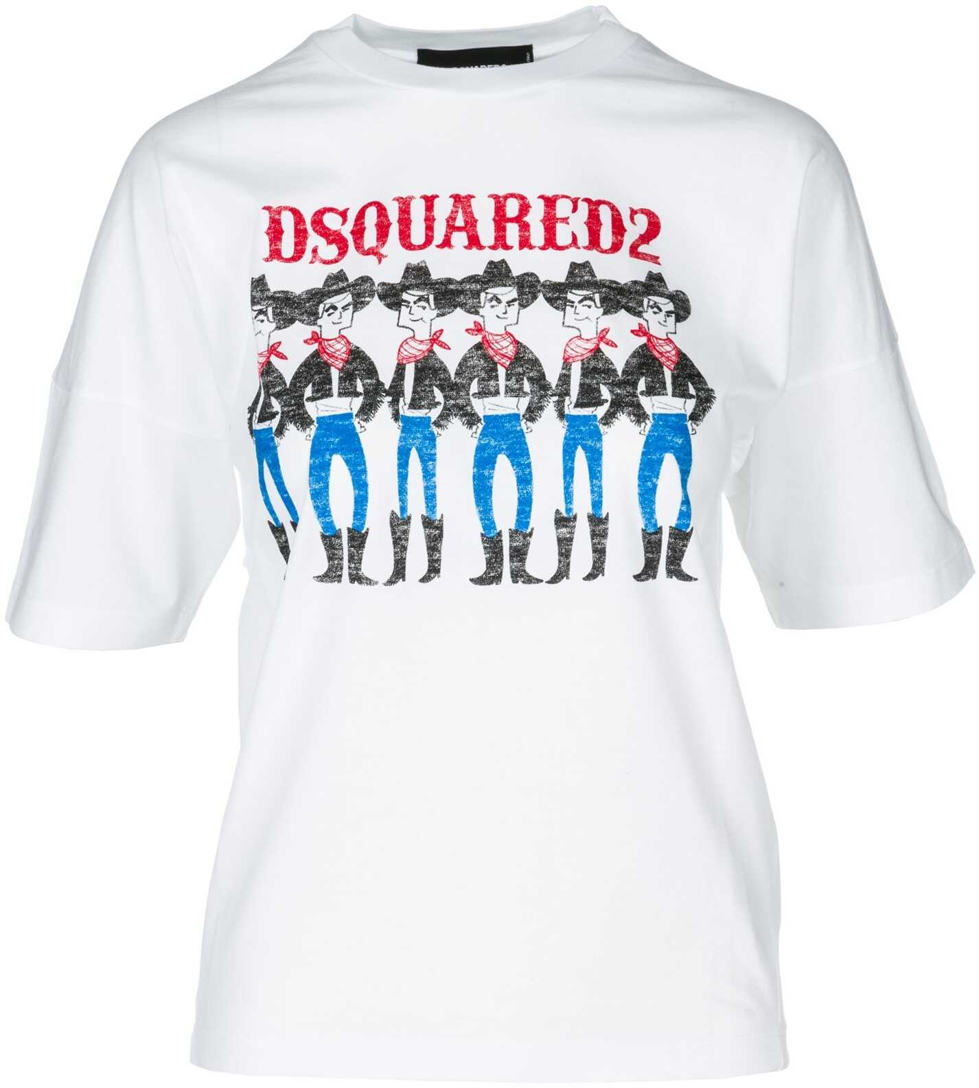 Tricou DSQUARED2 Neck Round White